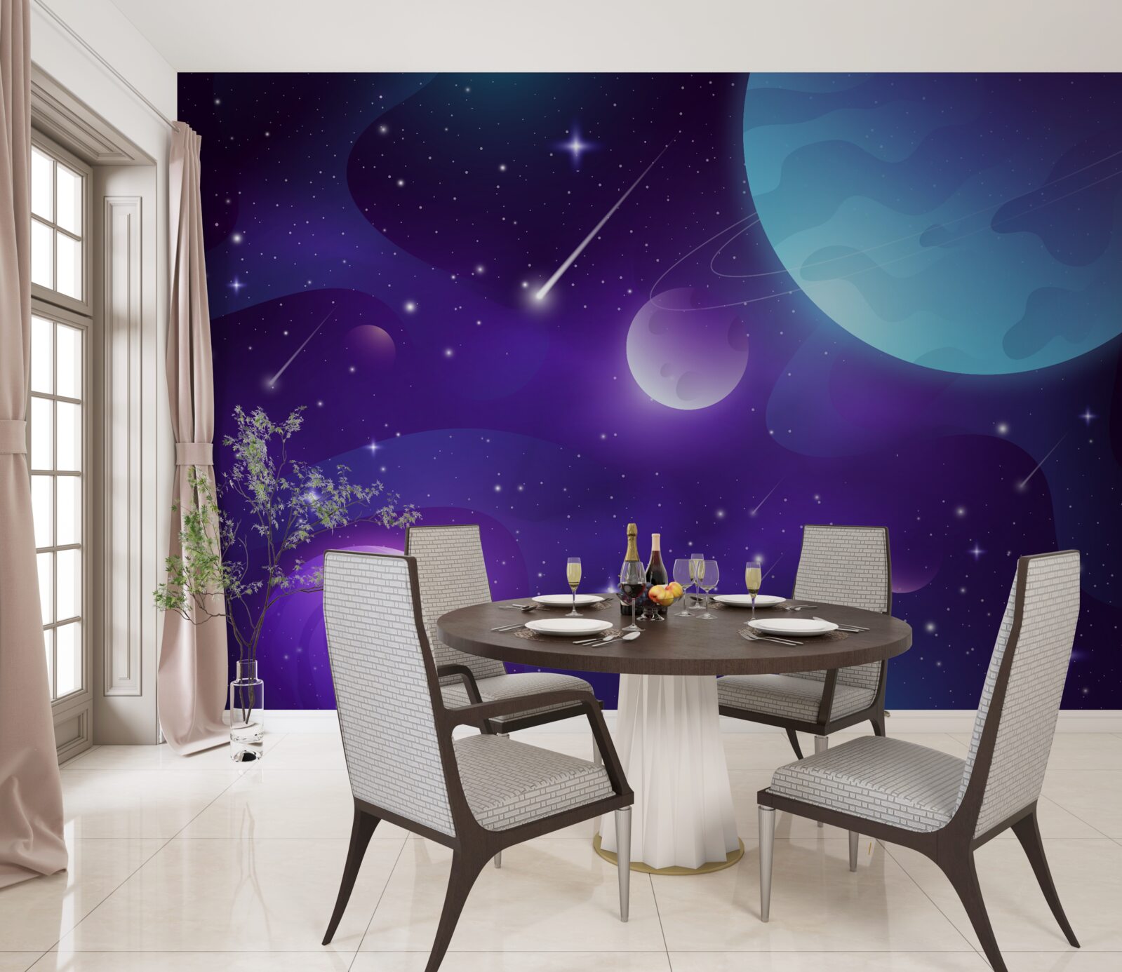 Papier peint les étoiles et les planètes dans l'univers