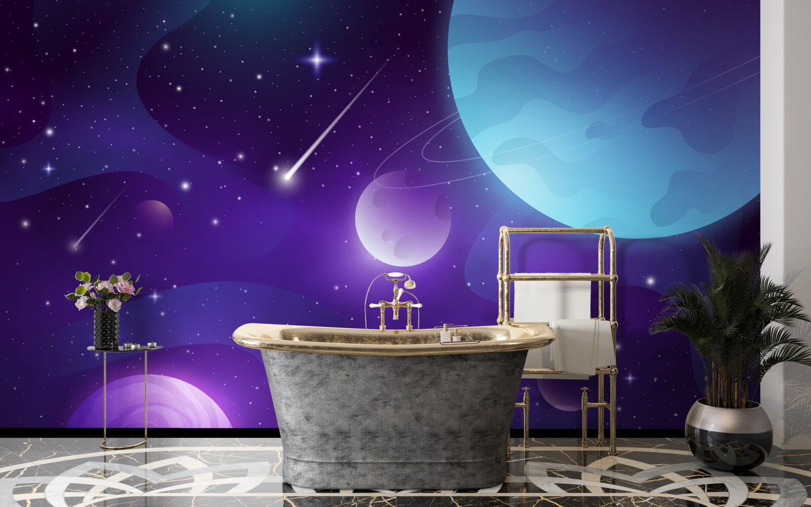 Papier peint les étoiles et les planètes dans l'univers