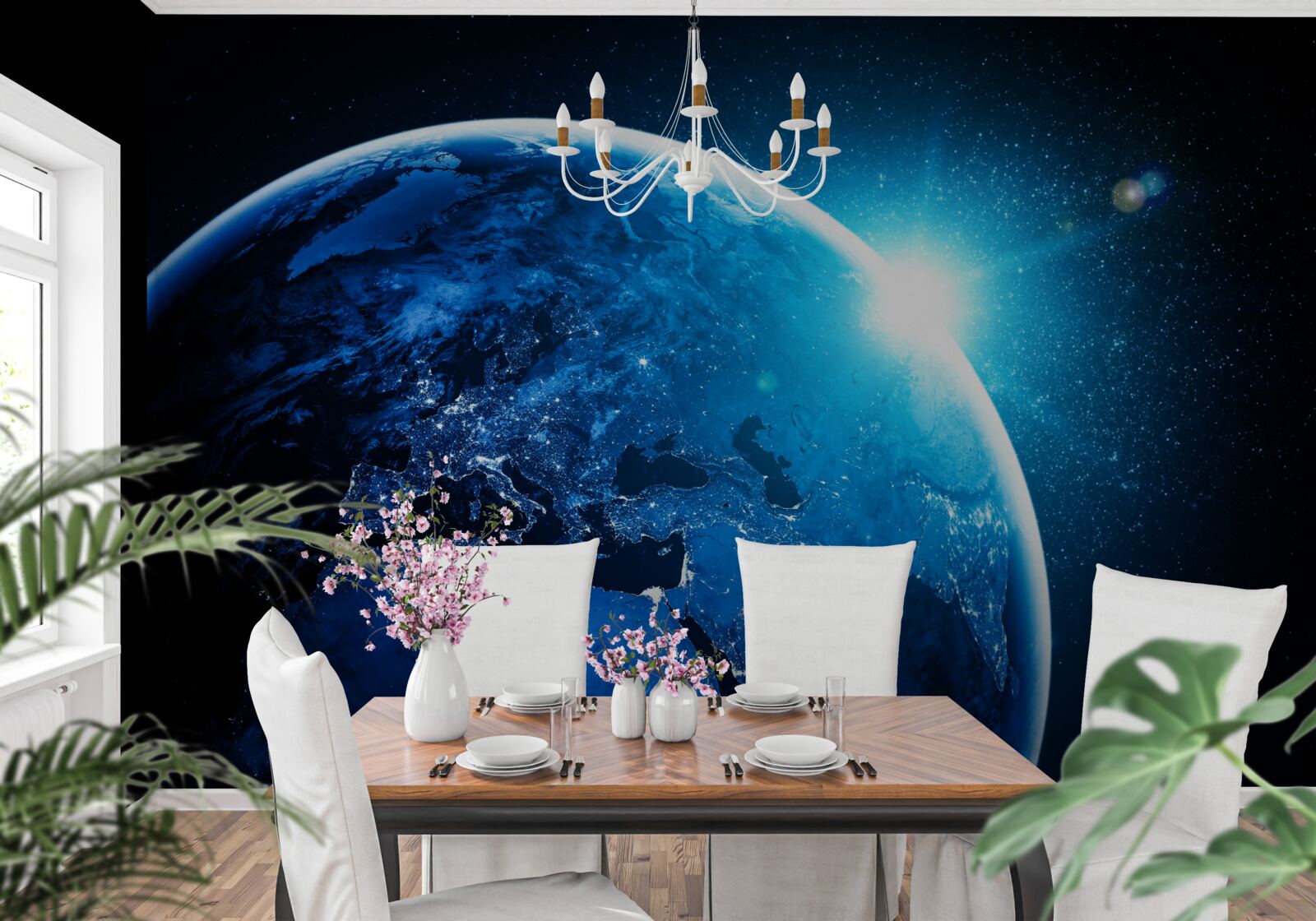 Papier peint une aube froide a enveloppé la terre