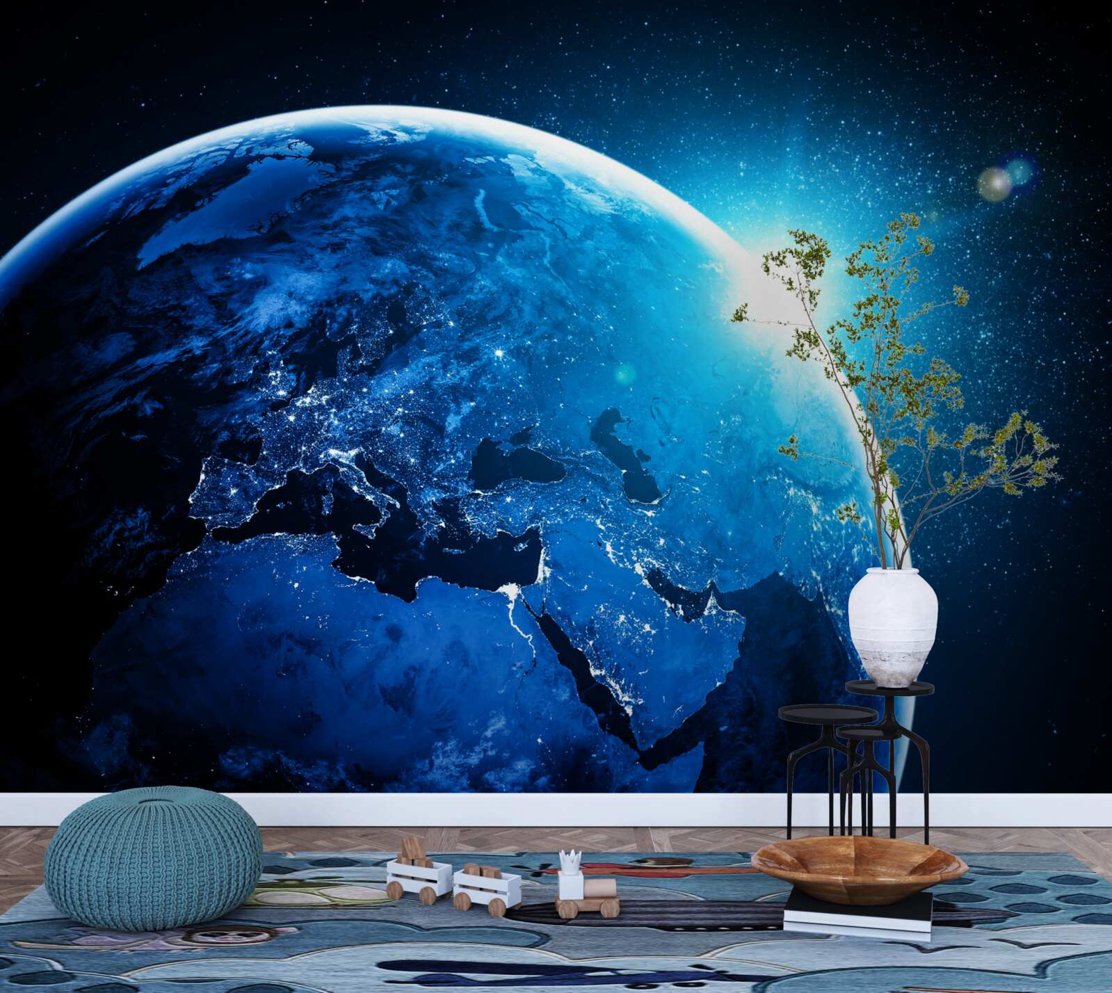 Papier peint une aube froide a enveloppé la terre