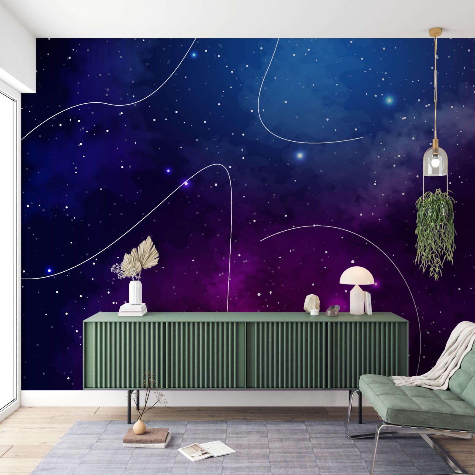 Papier peint nuit plongée dans l'obscurité cosmique