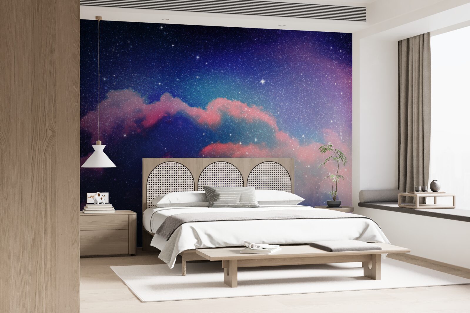 Papier peint étoiles et jets de poussières stellaires