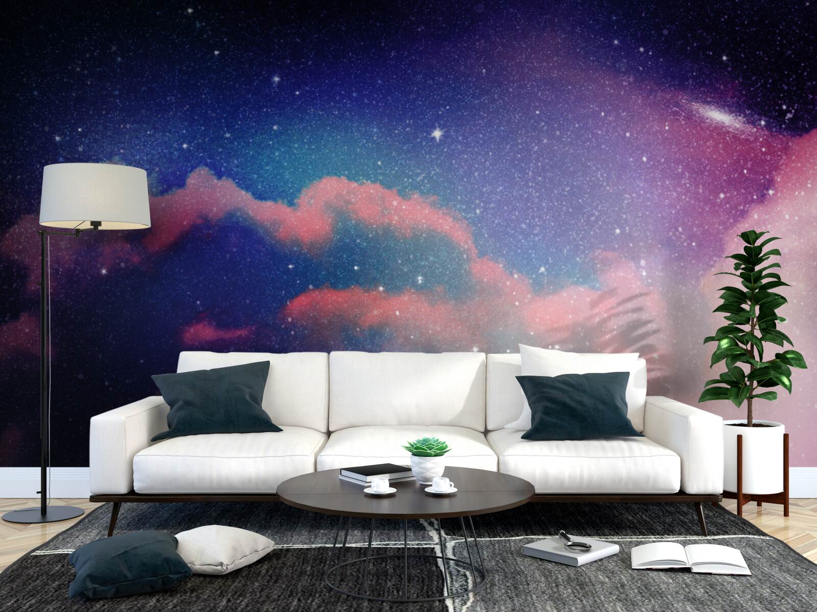 Papier peint étoiles et jets de poussières stellaires