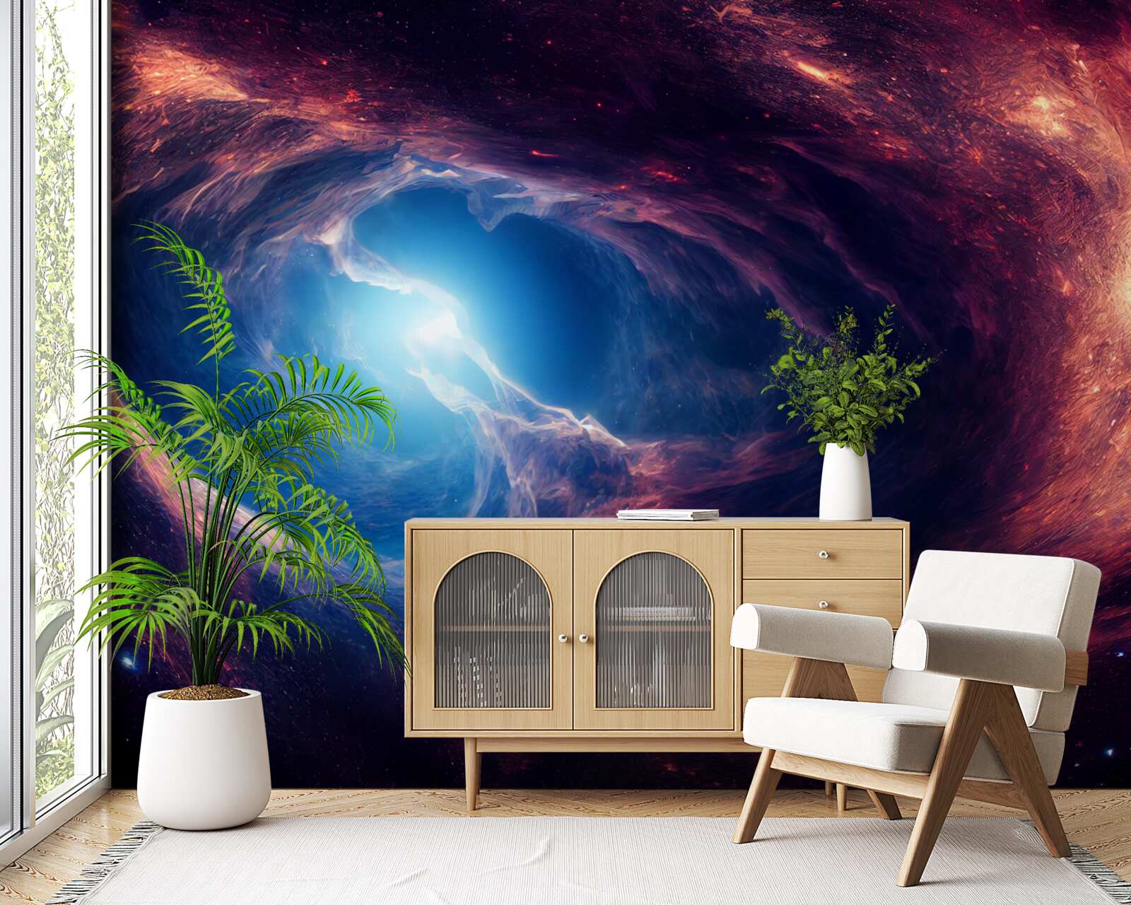 Papier peint les nébuleuses et le système cosmique