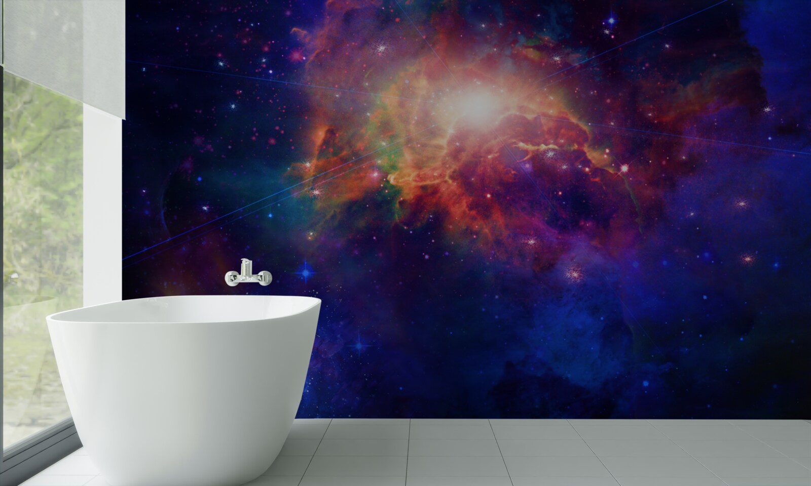 Papier peint profondeur de la nébuleuse cosmique