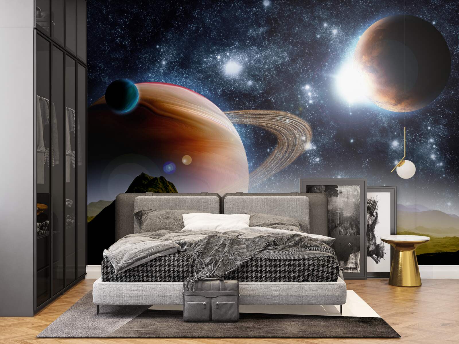 Papier peint espace planètes