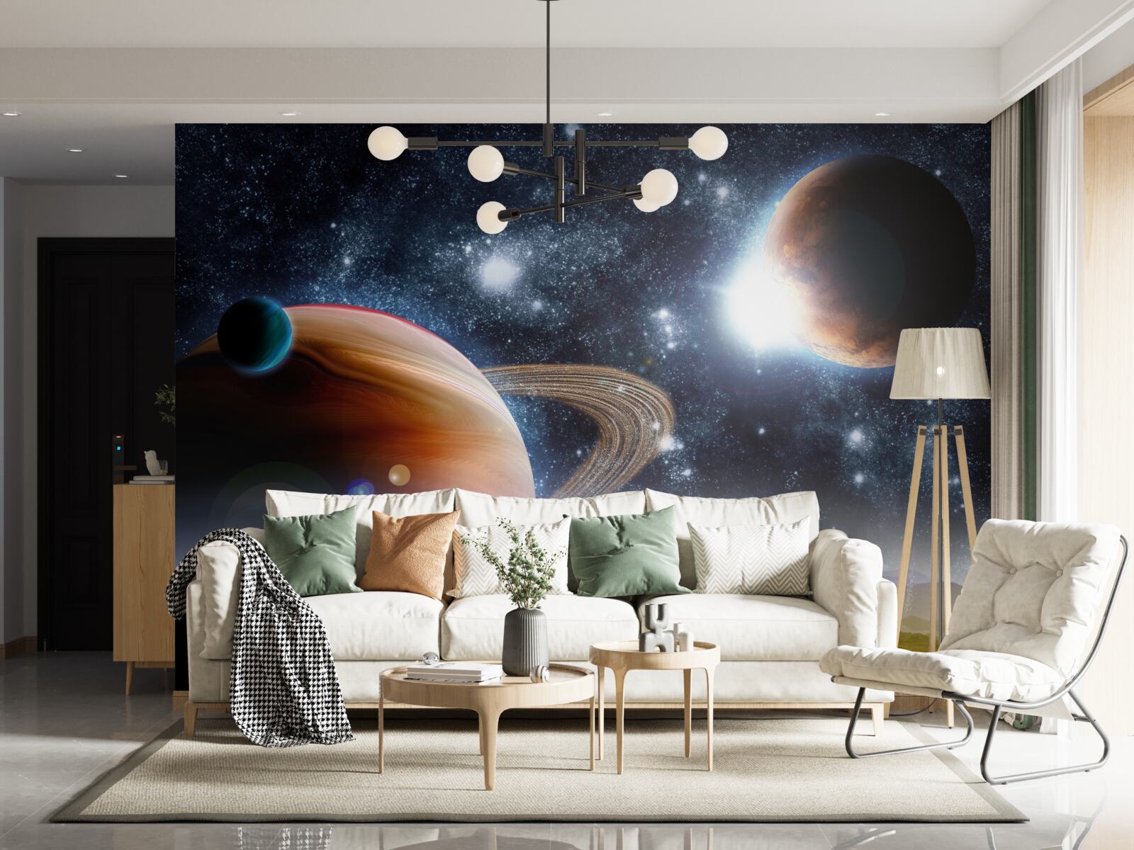 Papier peint espace planètes