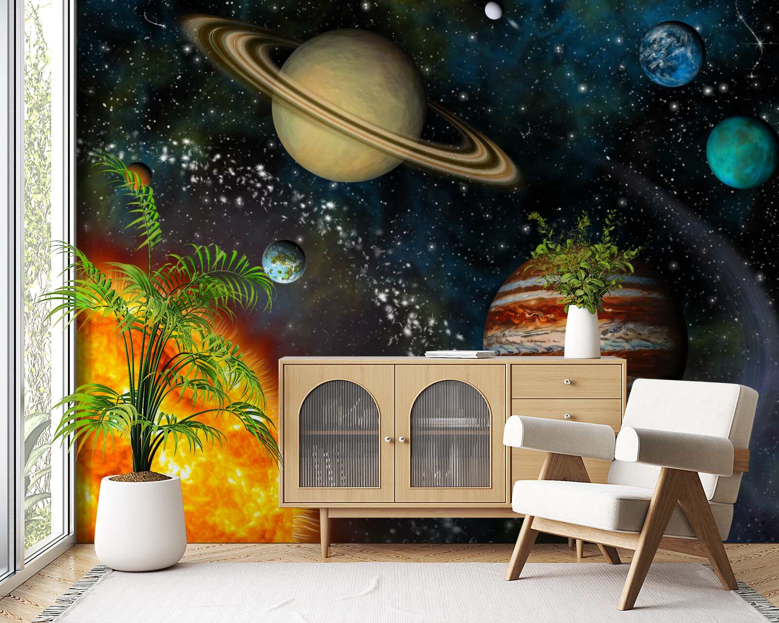 Papier peint le cortège exclusif des planètes