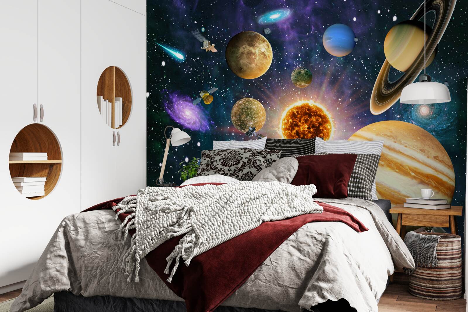 Papier peint les formes et les nuances des planètes sont diverses