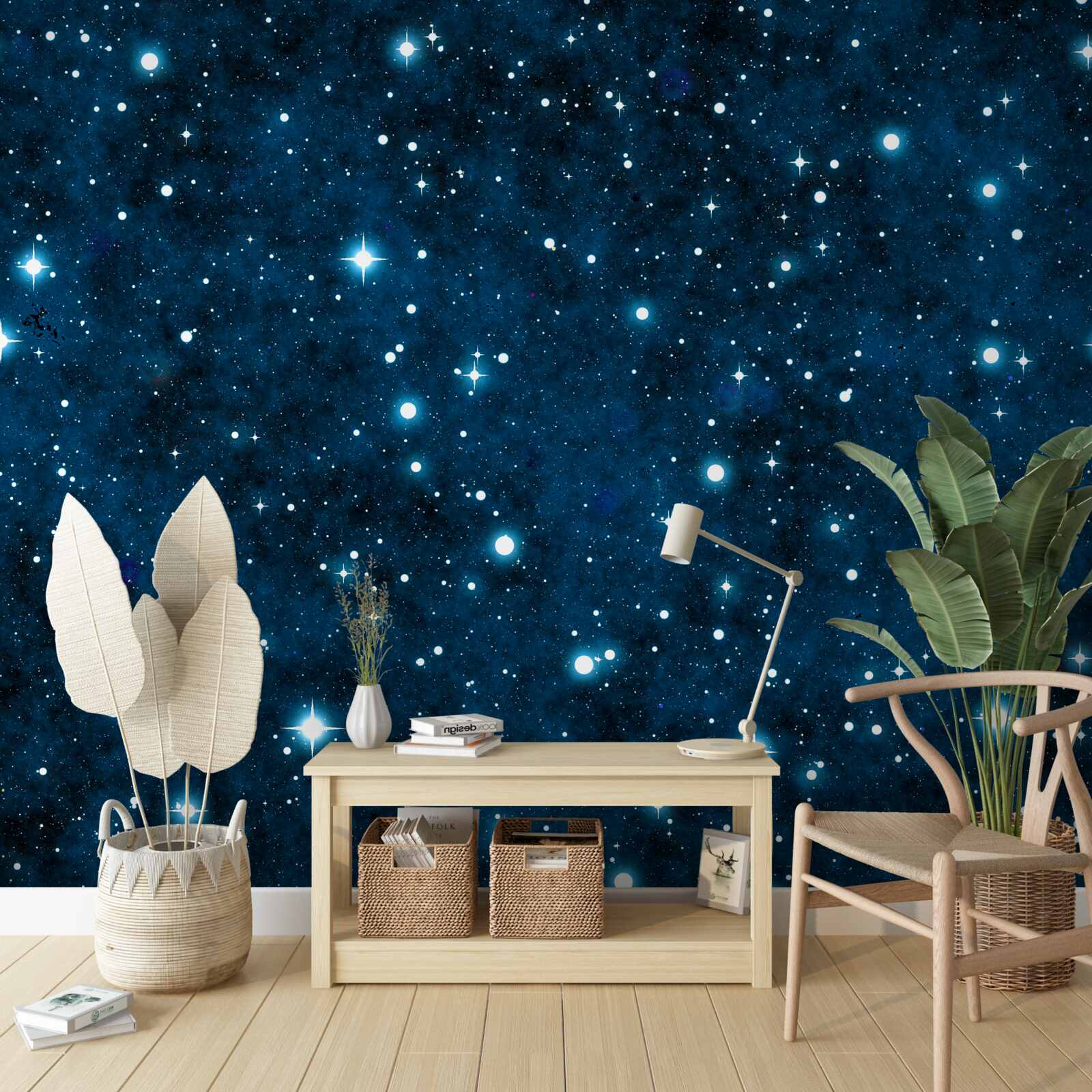 Papier peint les étoiles dans le ciel, grandes et petites