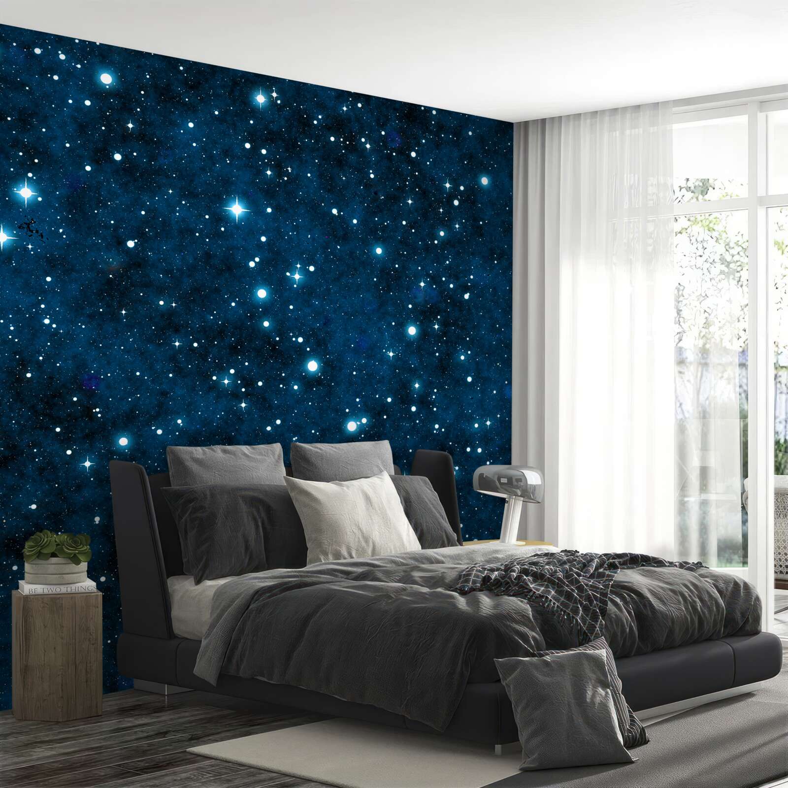 Papier peint les étoiles dans le ciel, grandes et petites