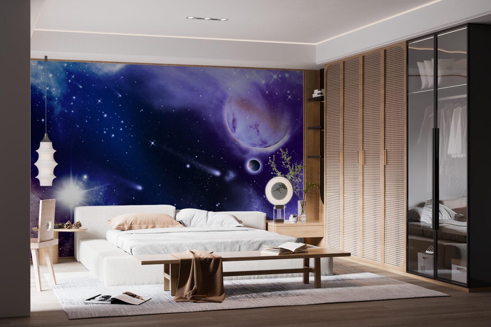 Papier peint espace étoilé