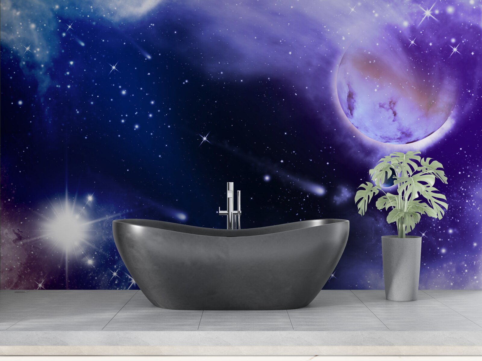 Papier peint espace étoilé