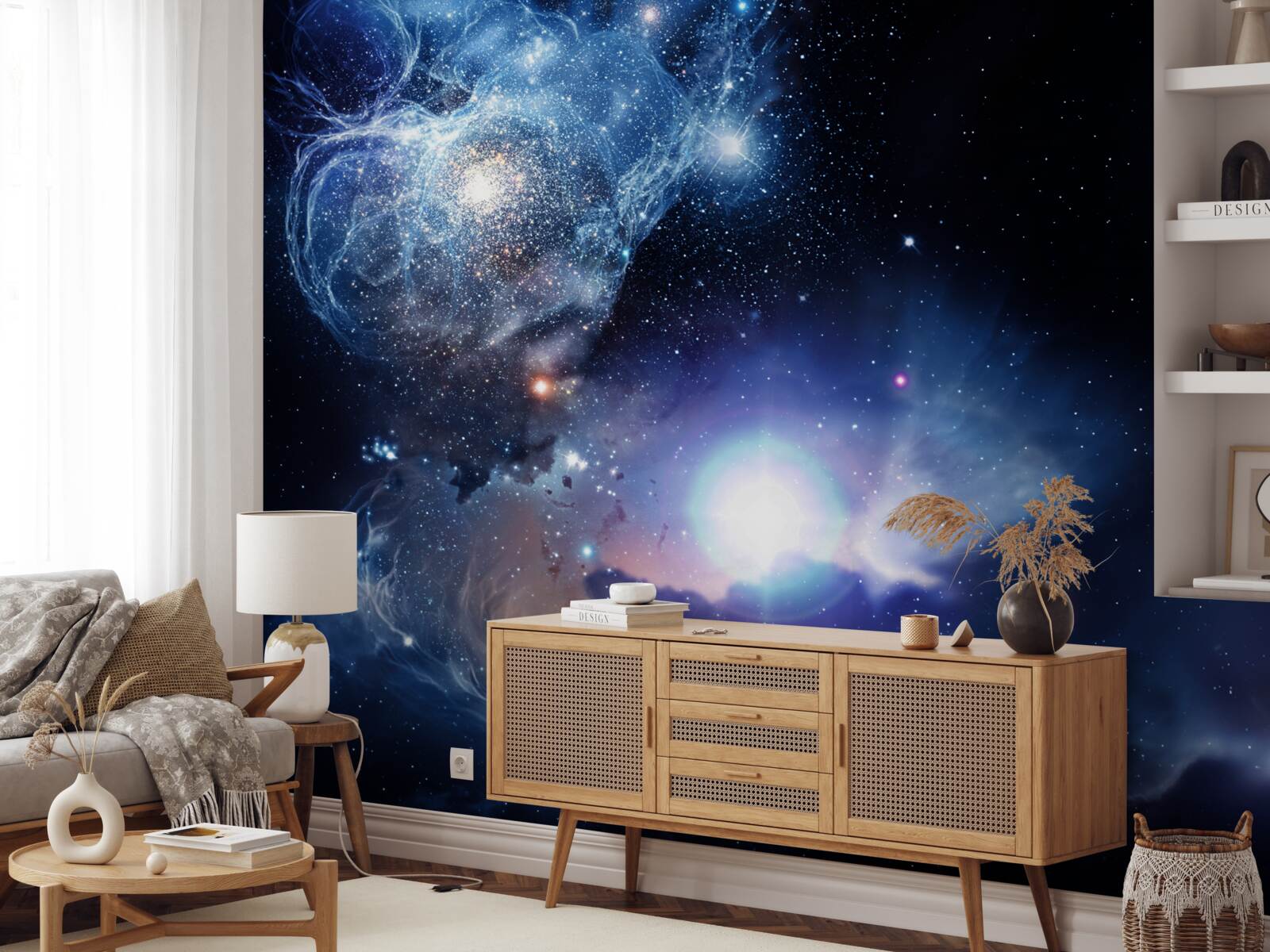 Papier peint espace céleste lumineux et envoûtant