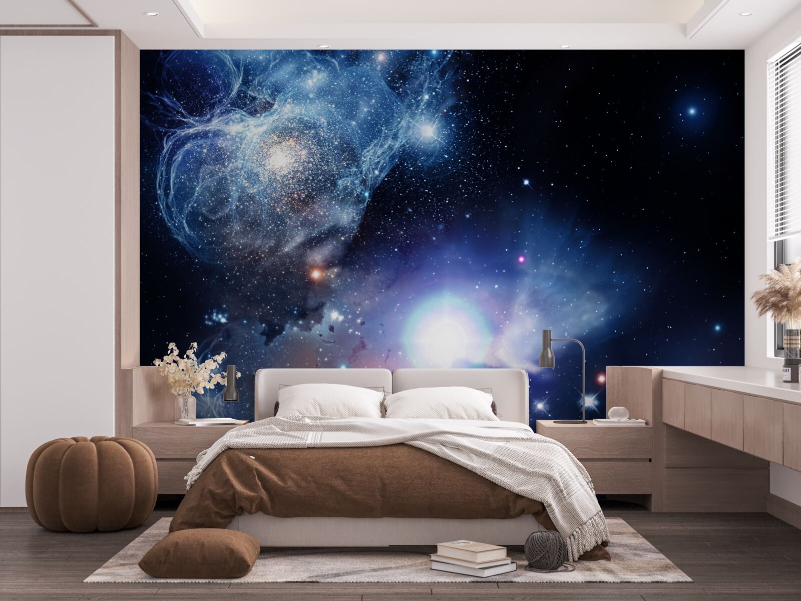 Papier peint espace céleste lumineux et envoûtant