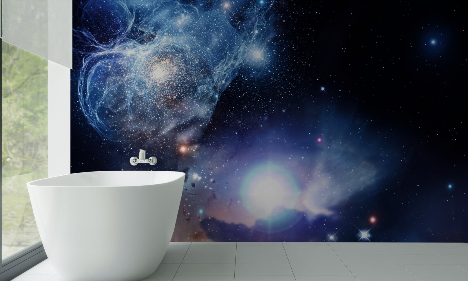 Papier peint espace céleste lumineux et envoûtant