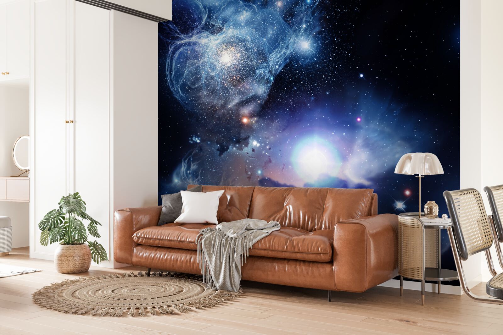 Papier peint espace céleste lumineux et envoûtant