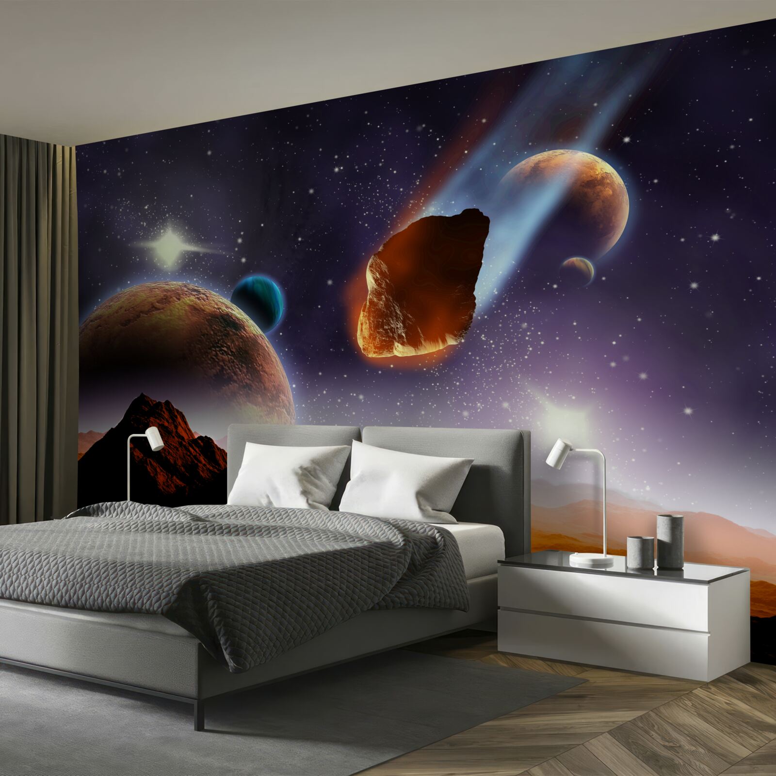 Papier peint mars sous le ciel