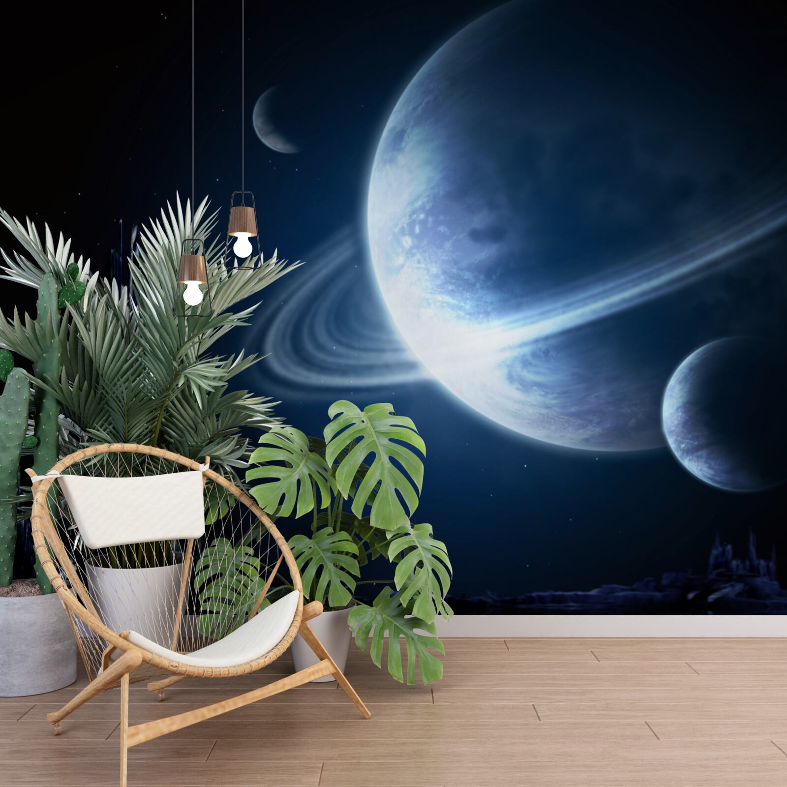 Papier peint un espace à couper le souffle la nuit