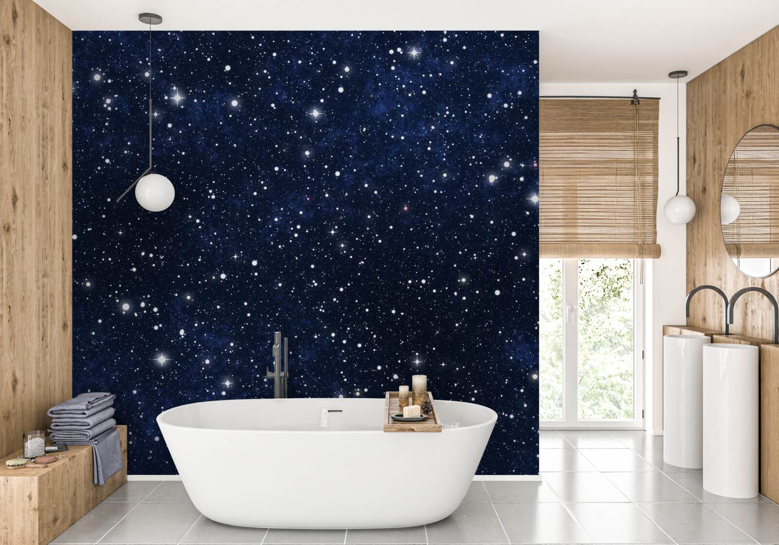 Papier peint couche ciel étoilé
