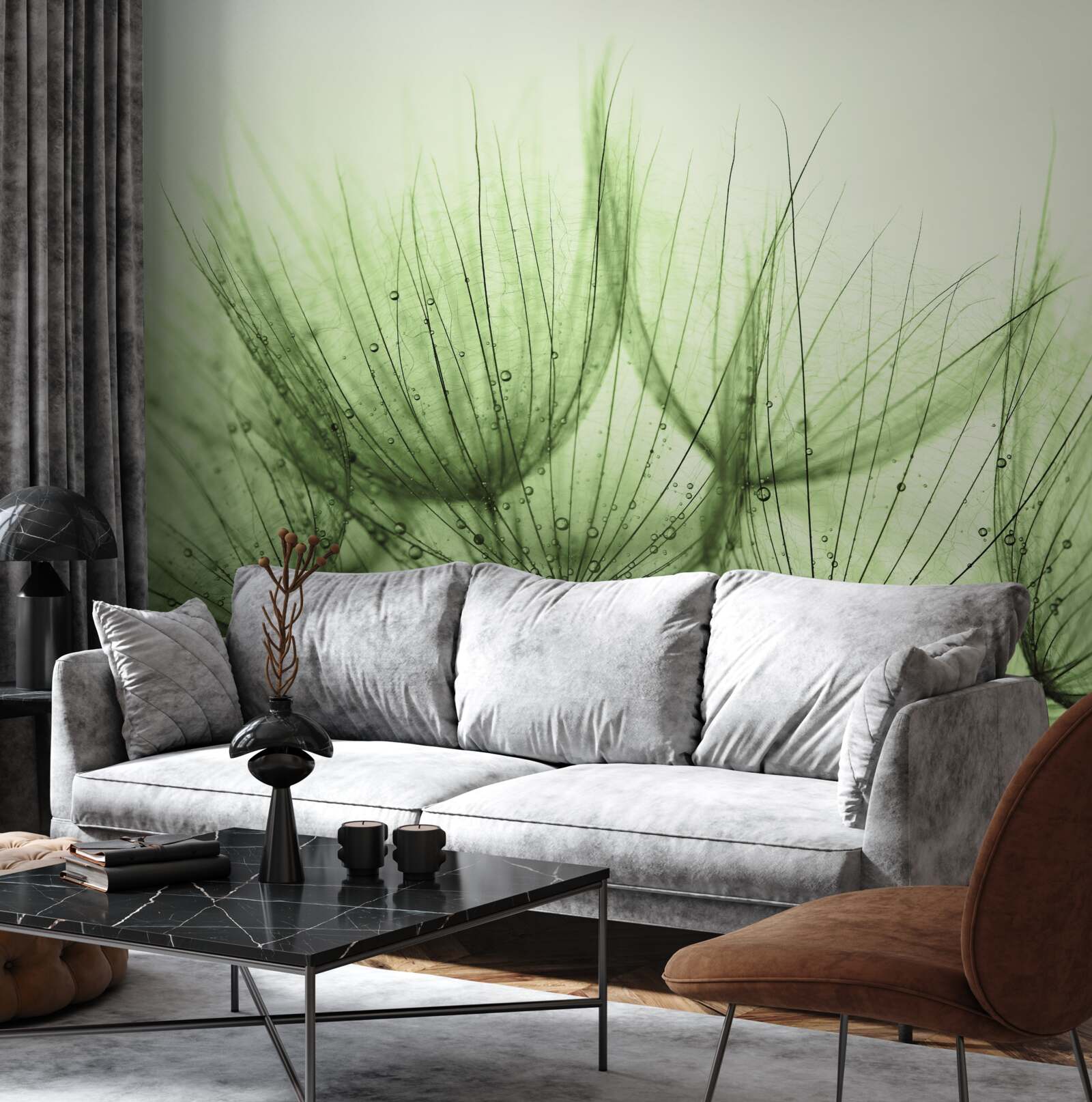 Papier peint collection de pissenlits aériens