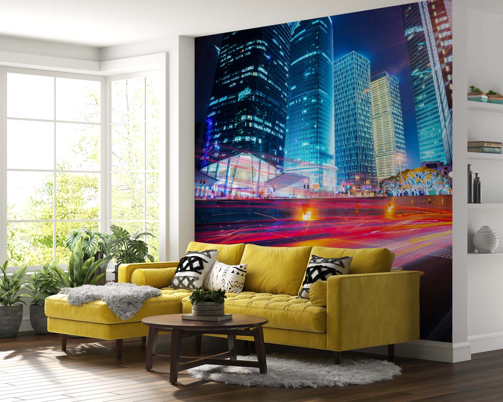 Papier peint paysage nocturne de la métropole