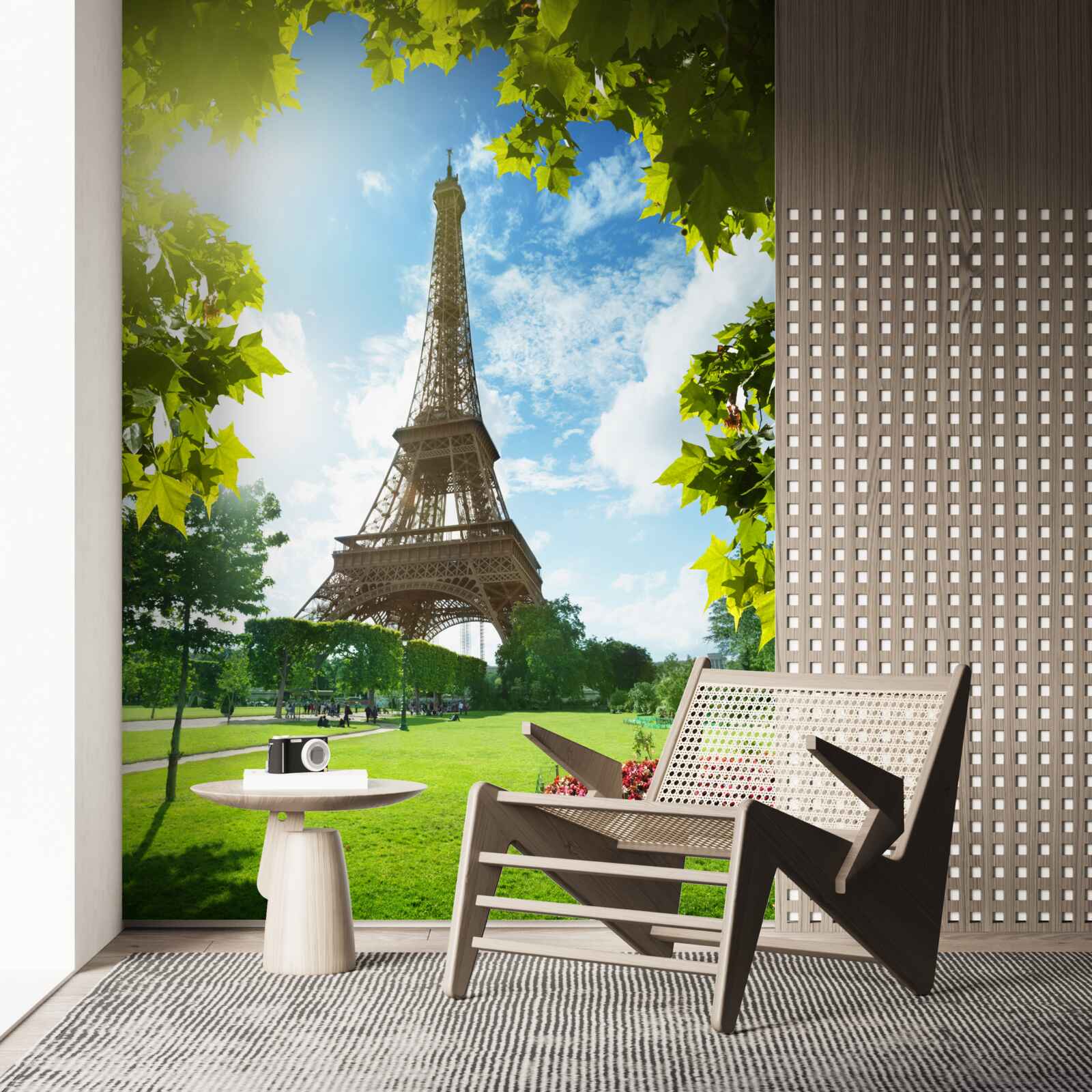 Papier peint panorama époustouflant de la tour eiffel