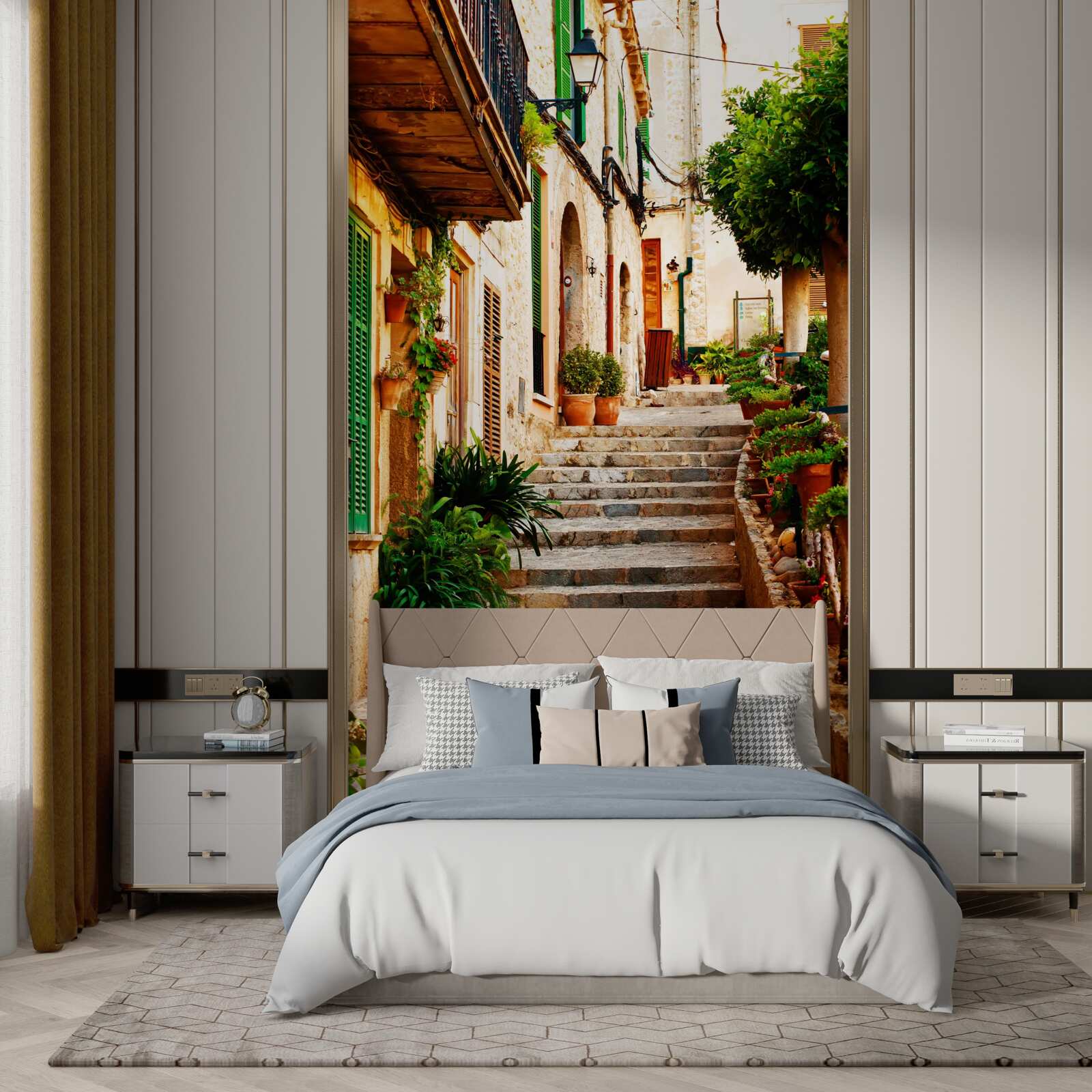 Papier peint escalier en pierre pour habitations privées