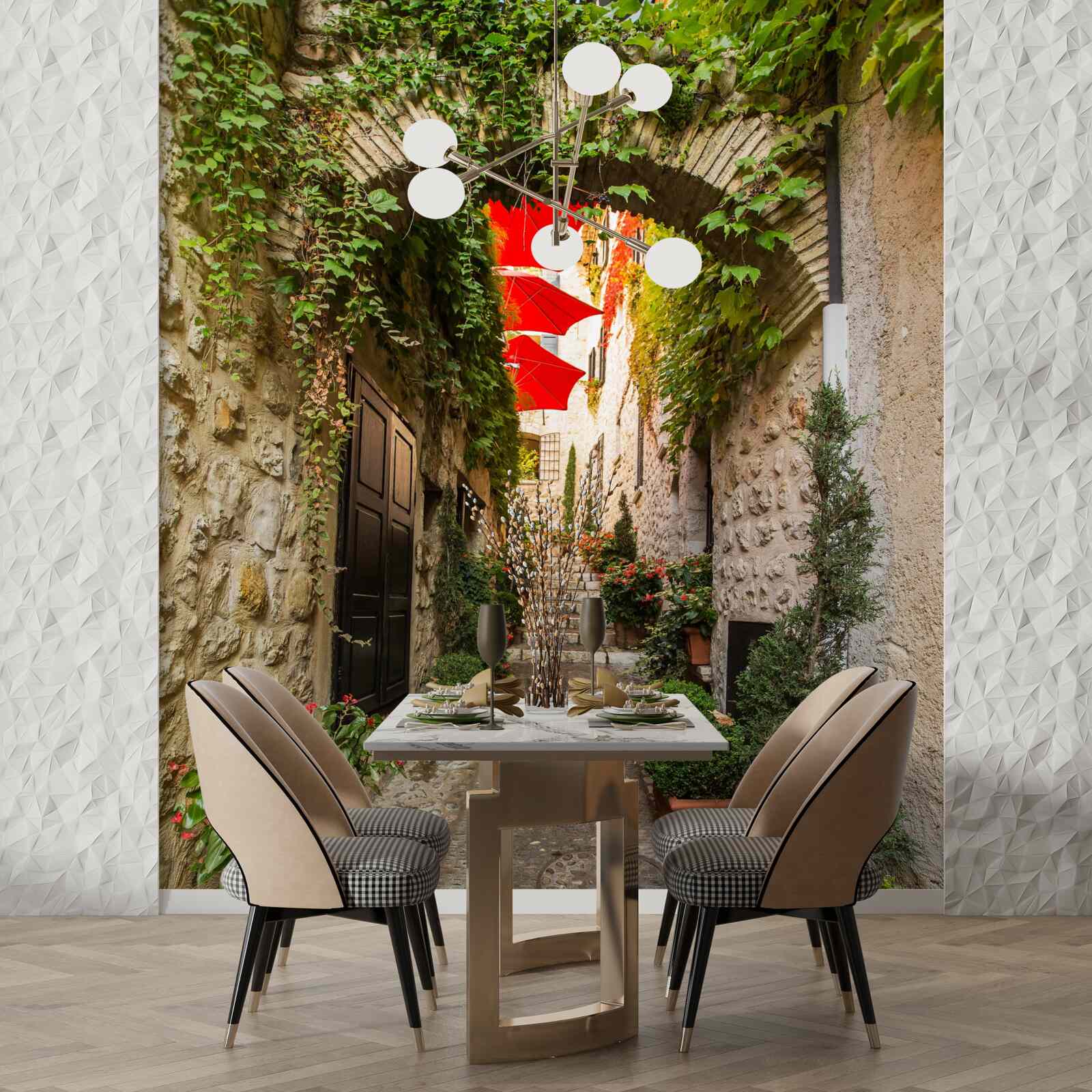 Papier peint Un arc en pierre dans une rue ancienne