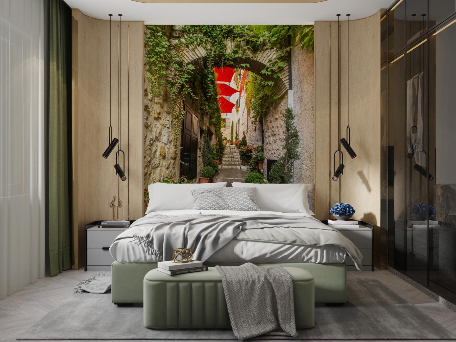 Papier peint Un arc en pierre dans une rue ancienne