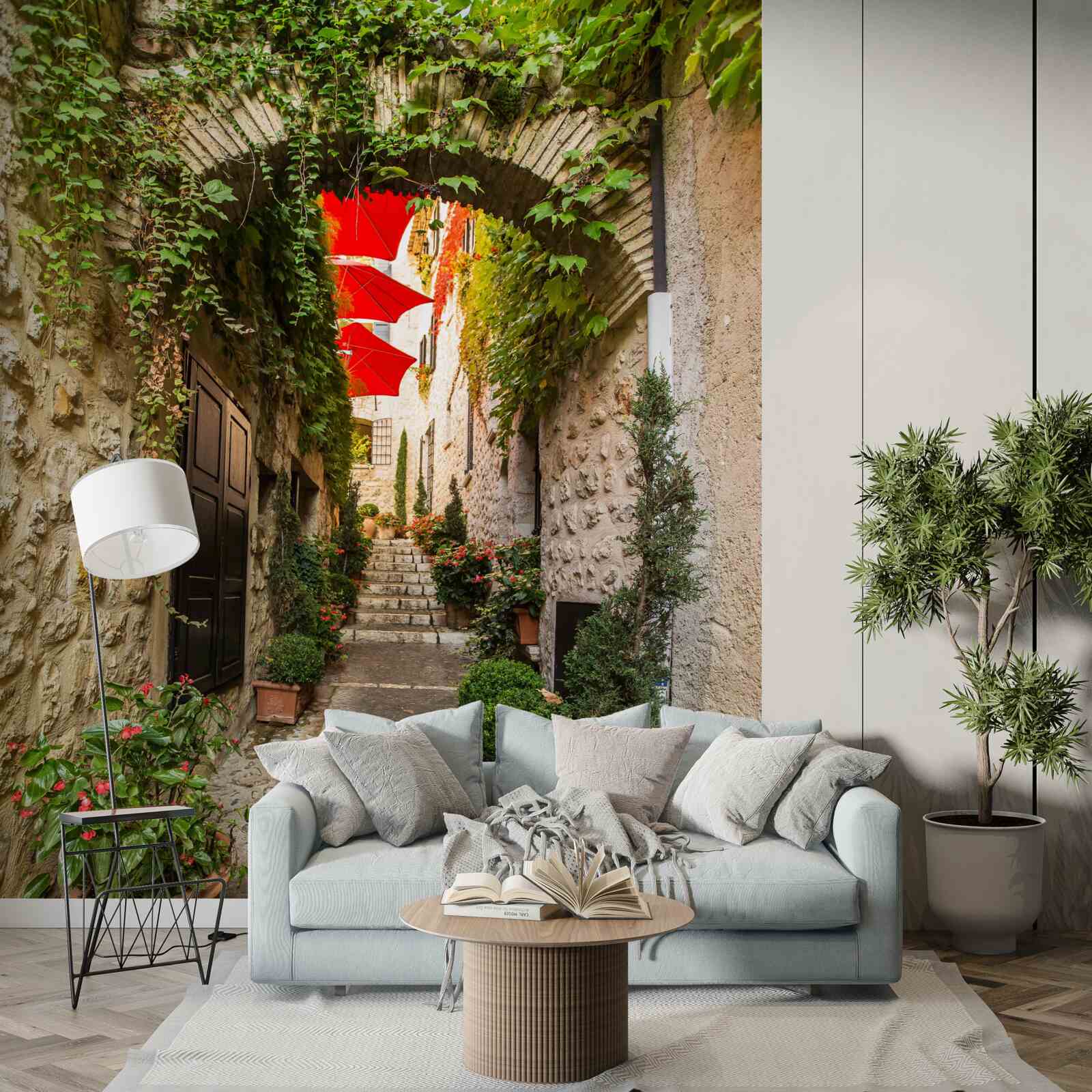 Papier peint Un arc en pierre dans une rue ancienne