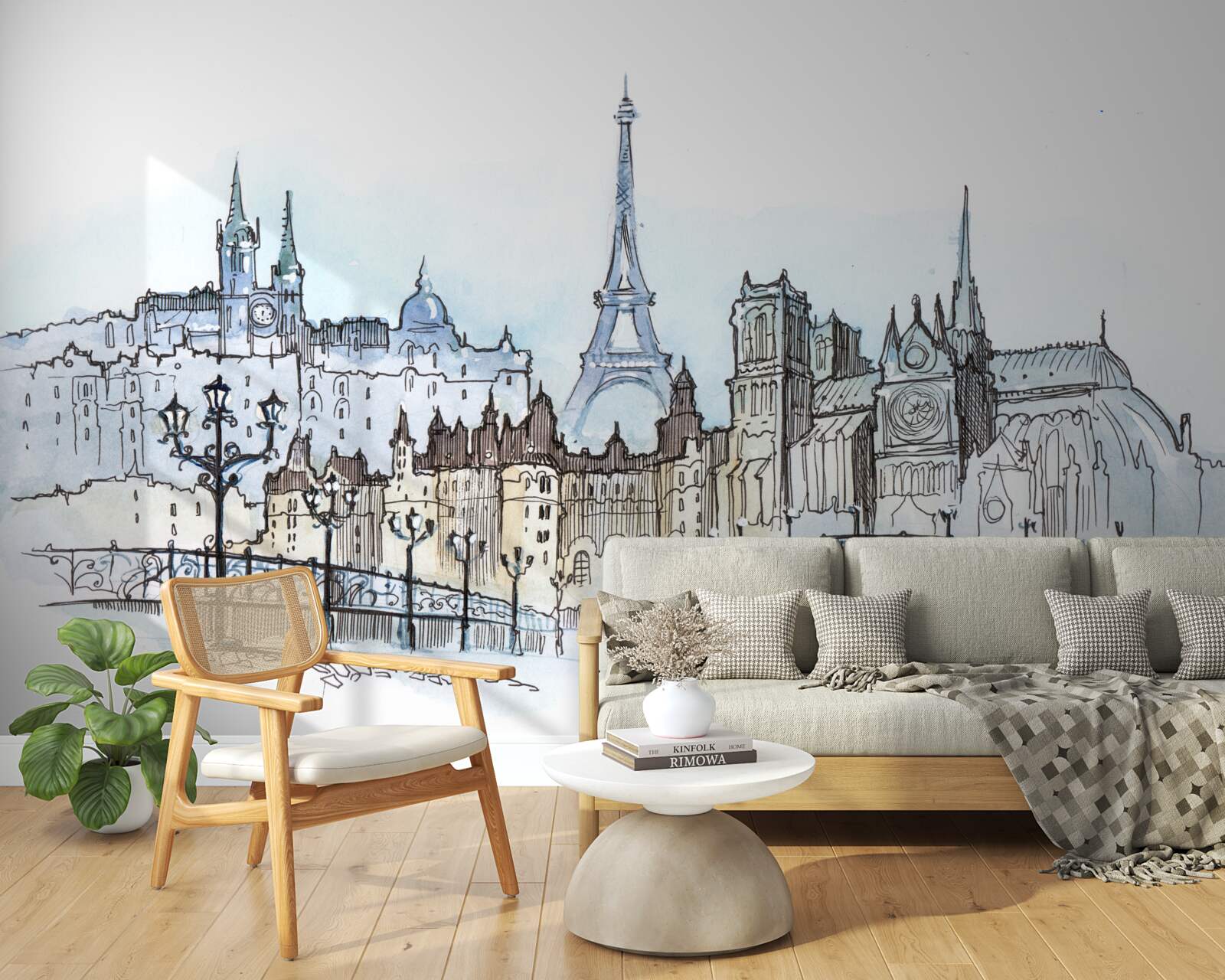 Papier peint promenade dans le vieux paris