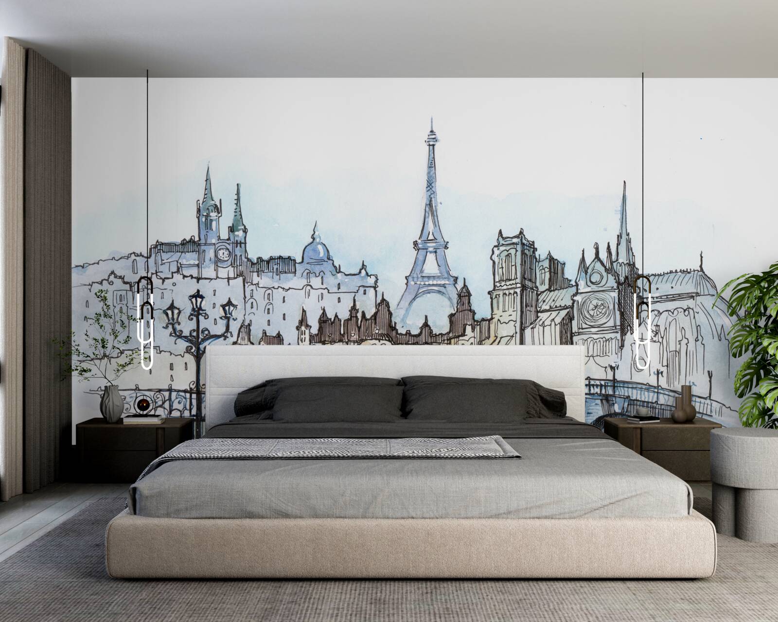 Papier peint promenade dans le vieux paris