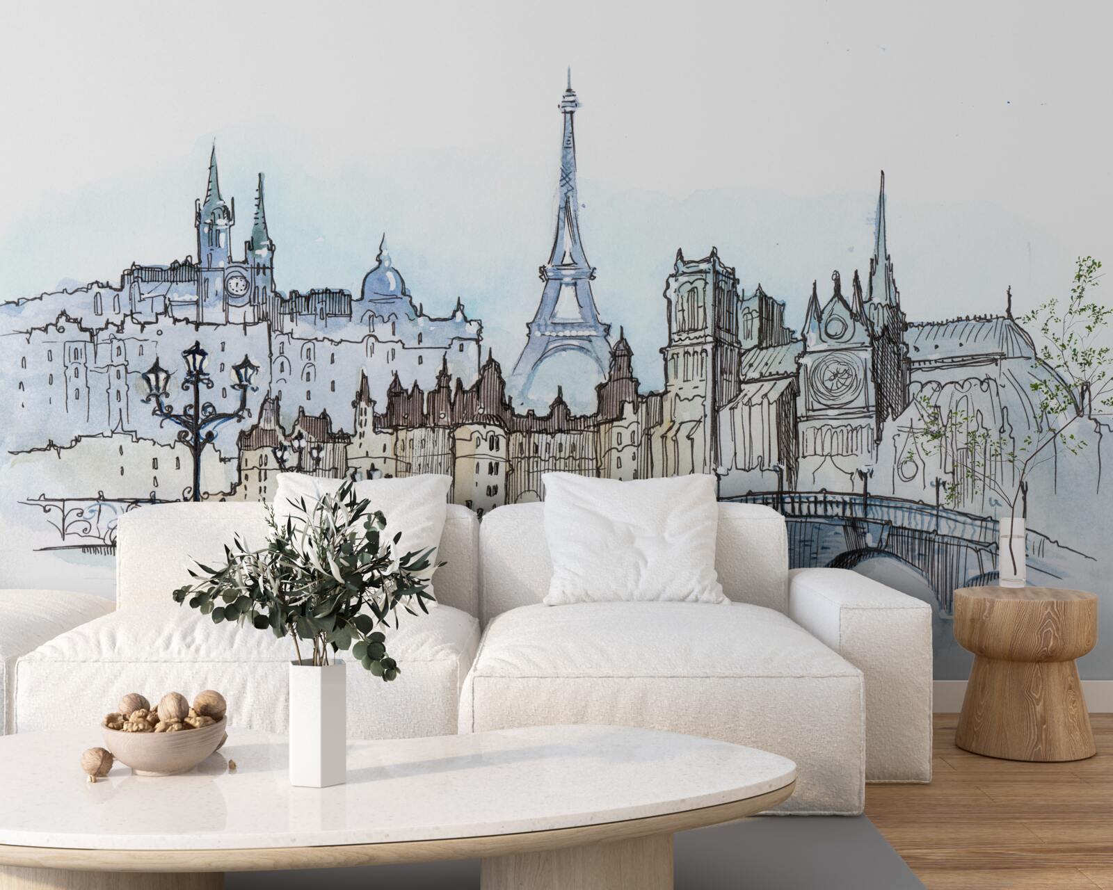 Papier peint promenade dans le vieux paris