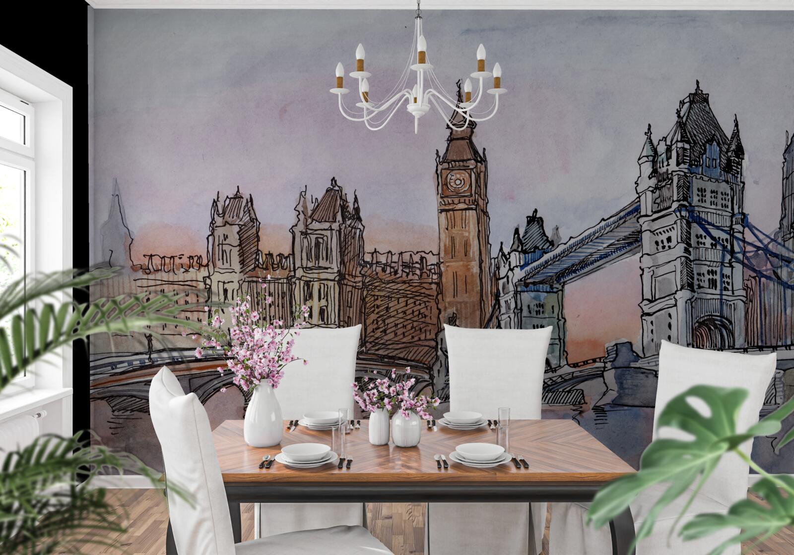 Papier peint monuments emblématiques de la grande-bretagne