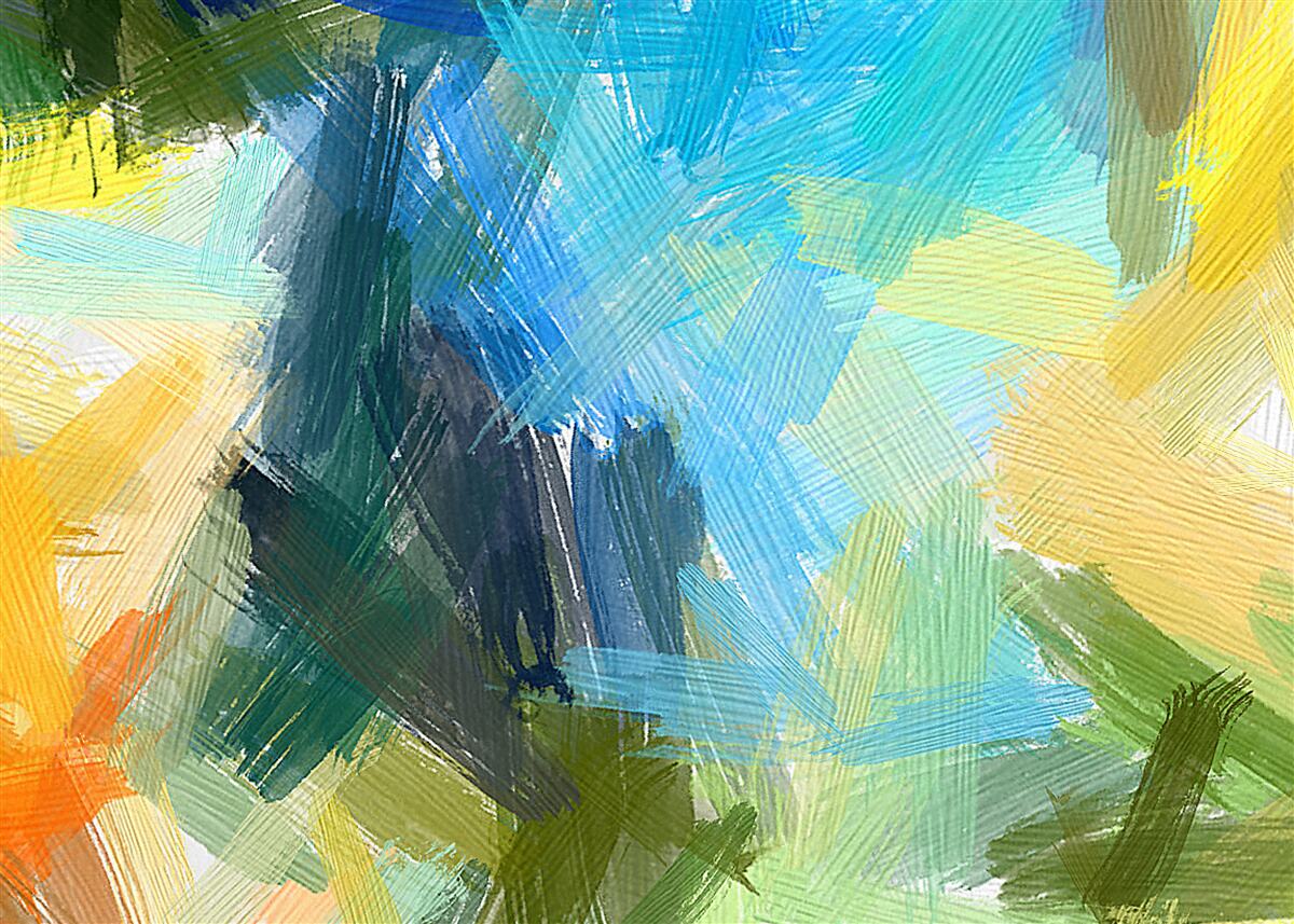 Papier peint abstraction automnale réalisée à la peinture à l'huile