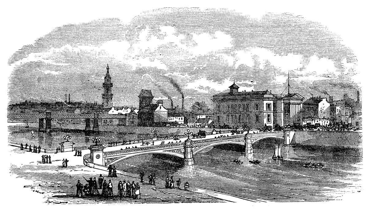 Papier peint retro albert bridge w glasgow