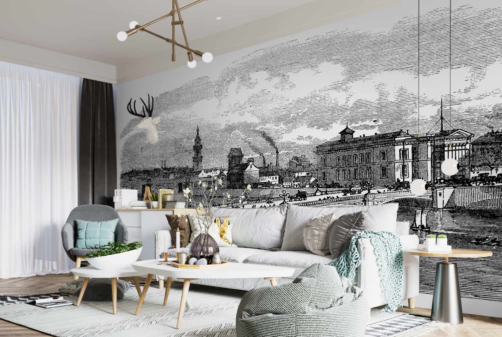 Papier peint retro albert bridge w glasgow