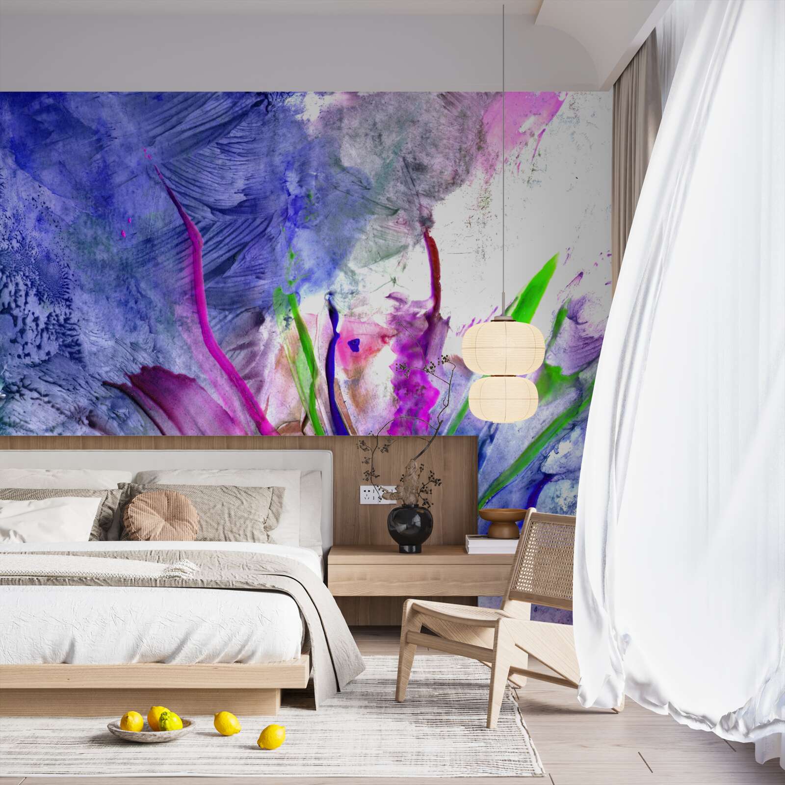 Papier peint l'abstraction dans des nuances de couleurs vives