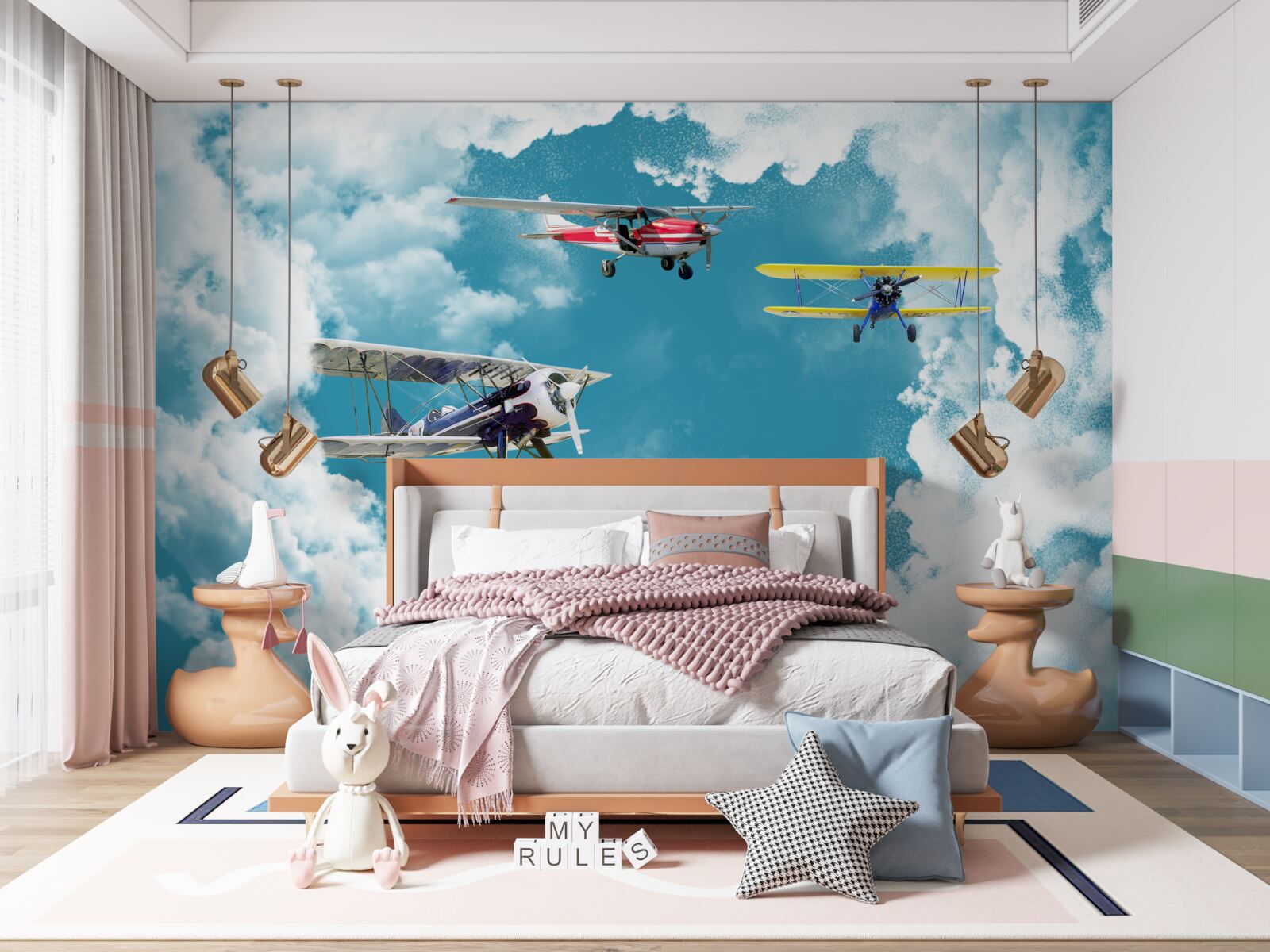 Papier peint les avions sont dans le ciel