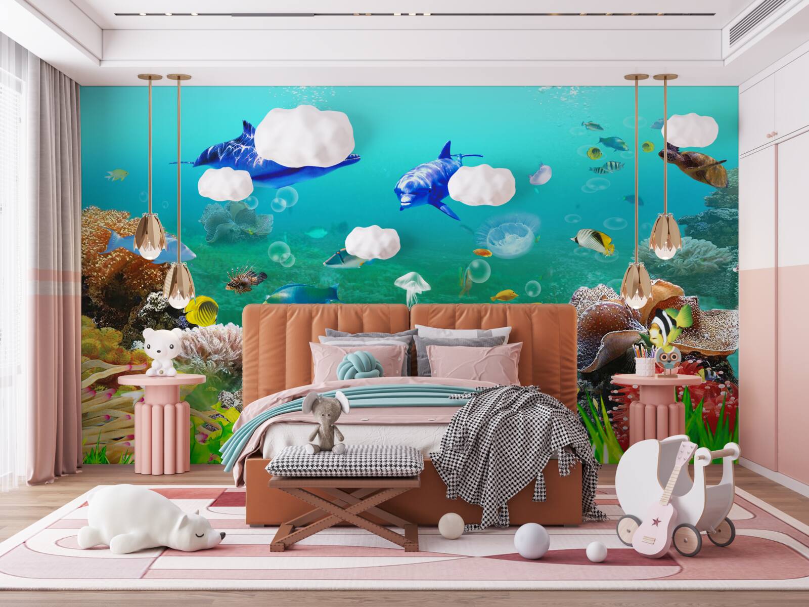 Papier peint la diversité du monde sous-marin