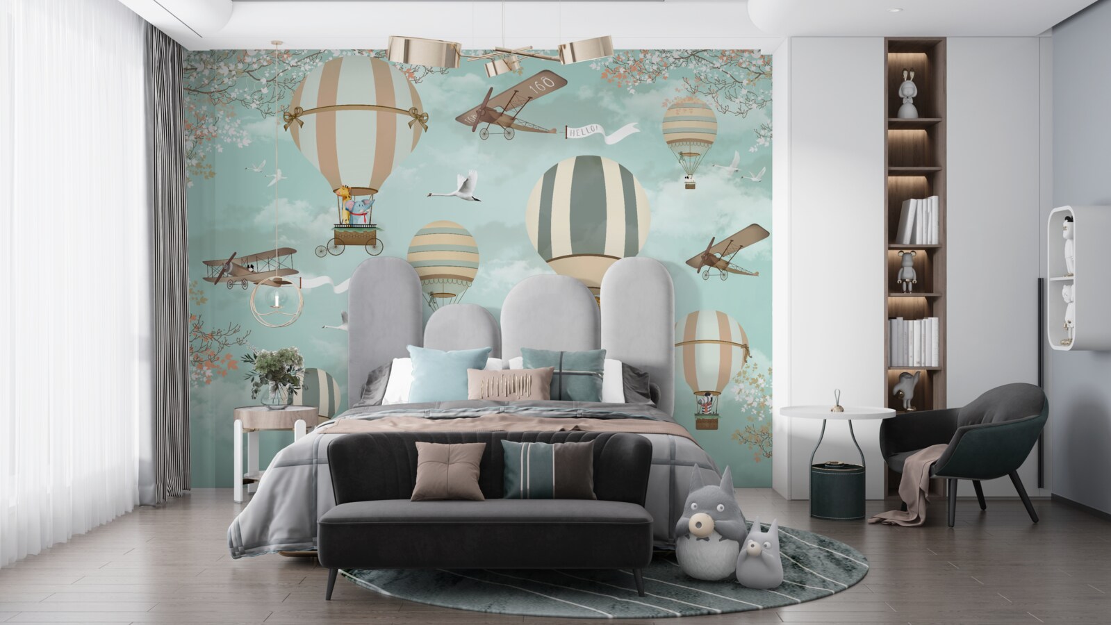 Papier peint les animaux ont commencé leur voyage aérien vers le ciel