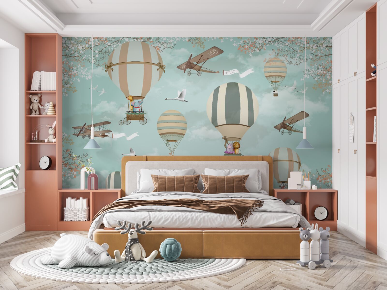 Papier peint les animaux ont commencé leur voyage aérien vers le ciel