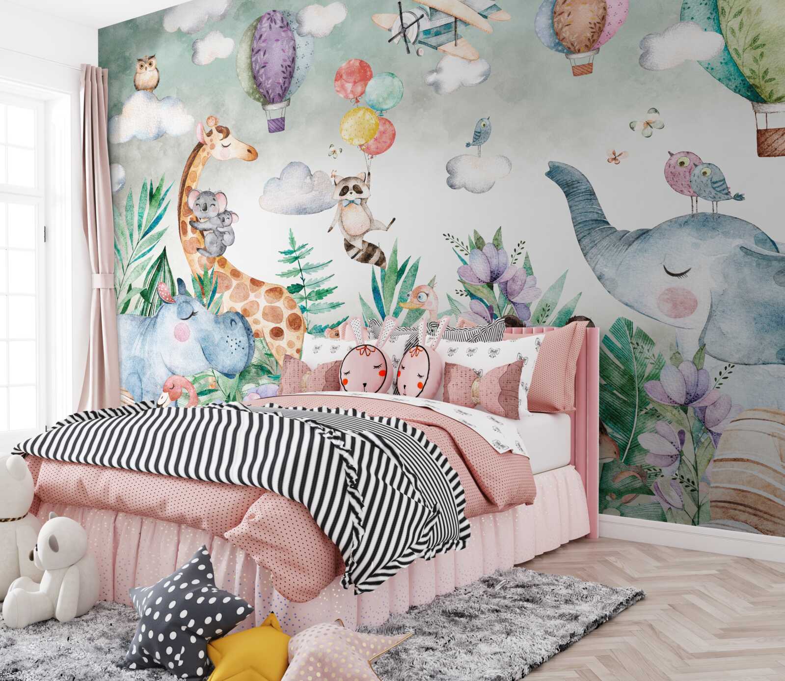 Papier peint animaux au repos profitant de l'amitié