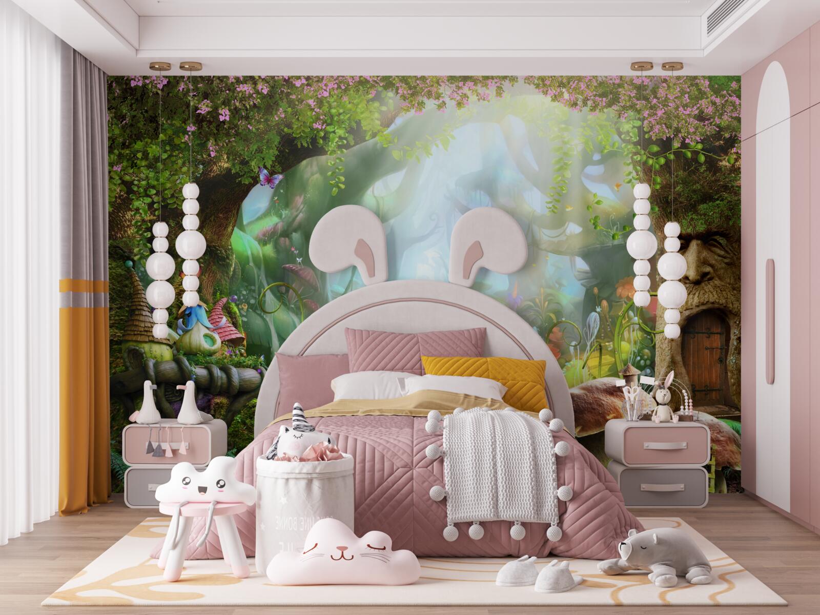 Papier peint fascinante forêt de conte de fées