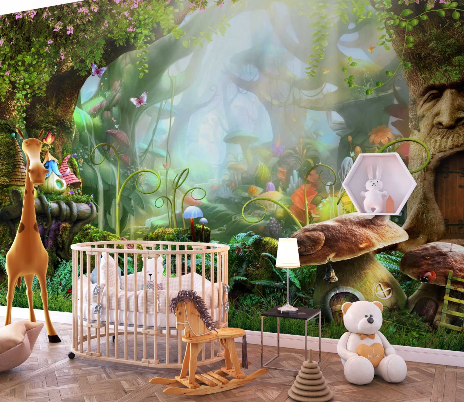 Papier peint fascinante forêt de conte de fées