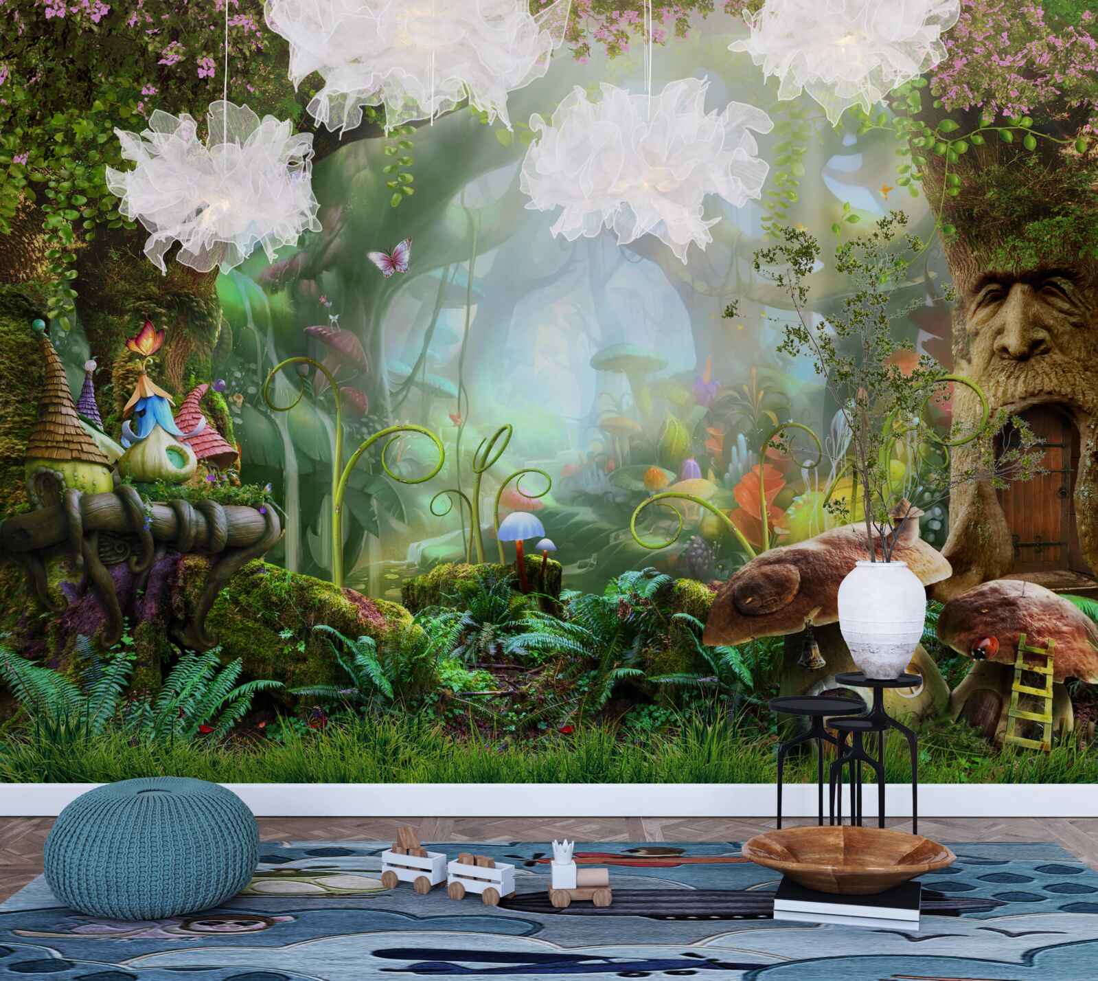 Papier peint fascinante forêt de conte de fées