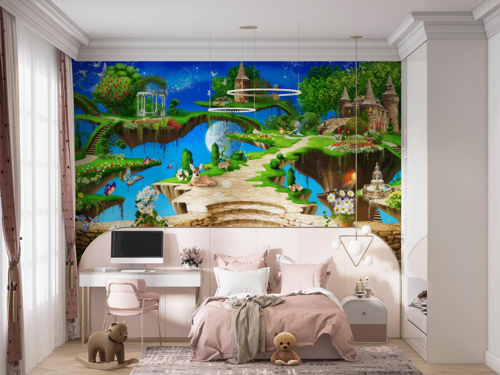 Papier peint pays de la forêt magique