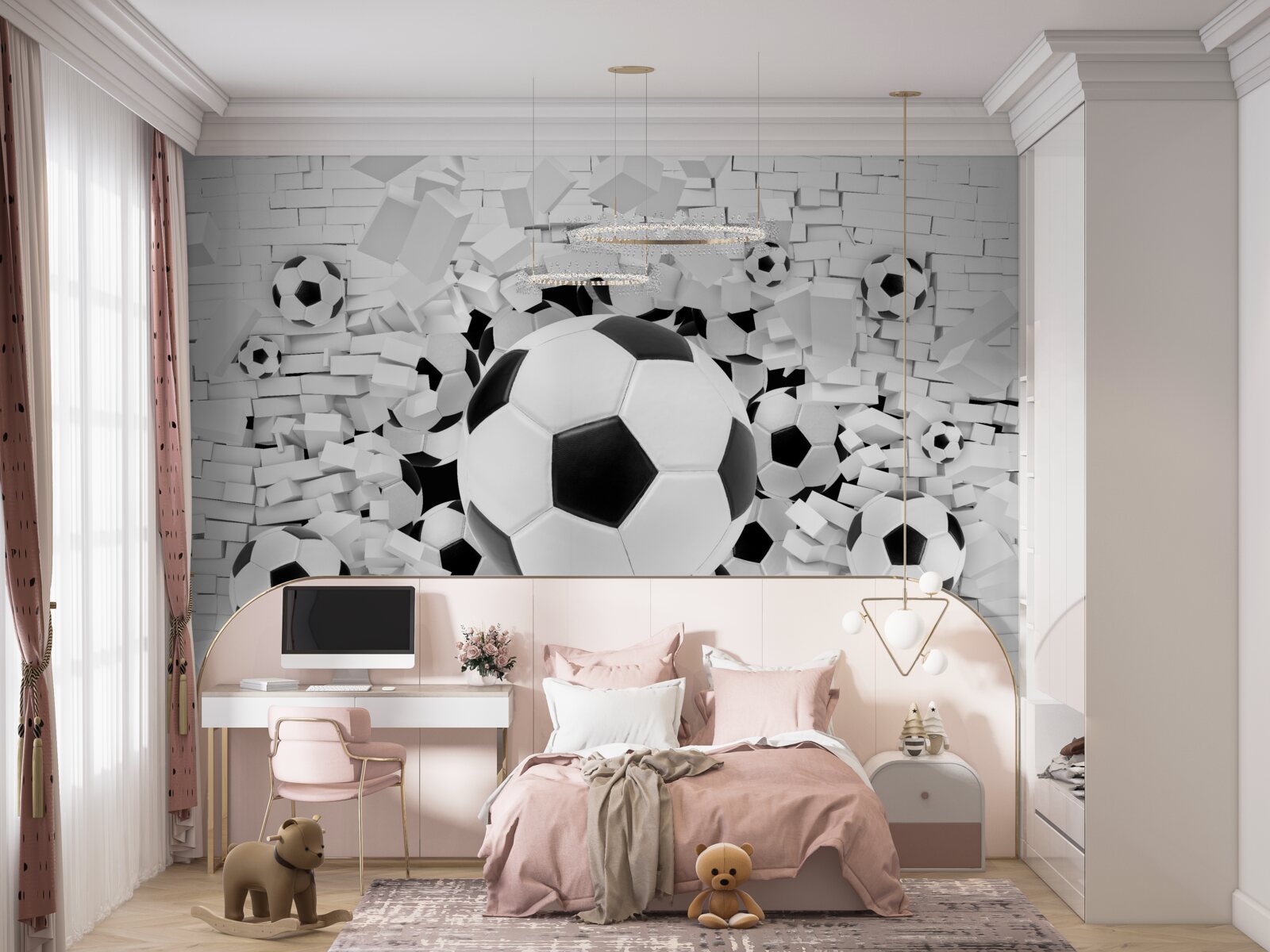 Papier peint grand nombre de ballons de football