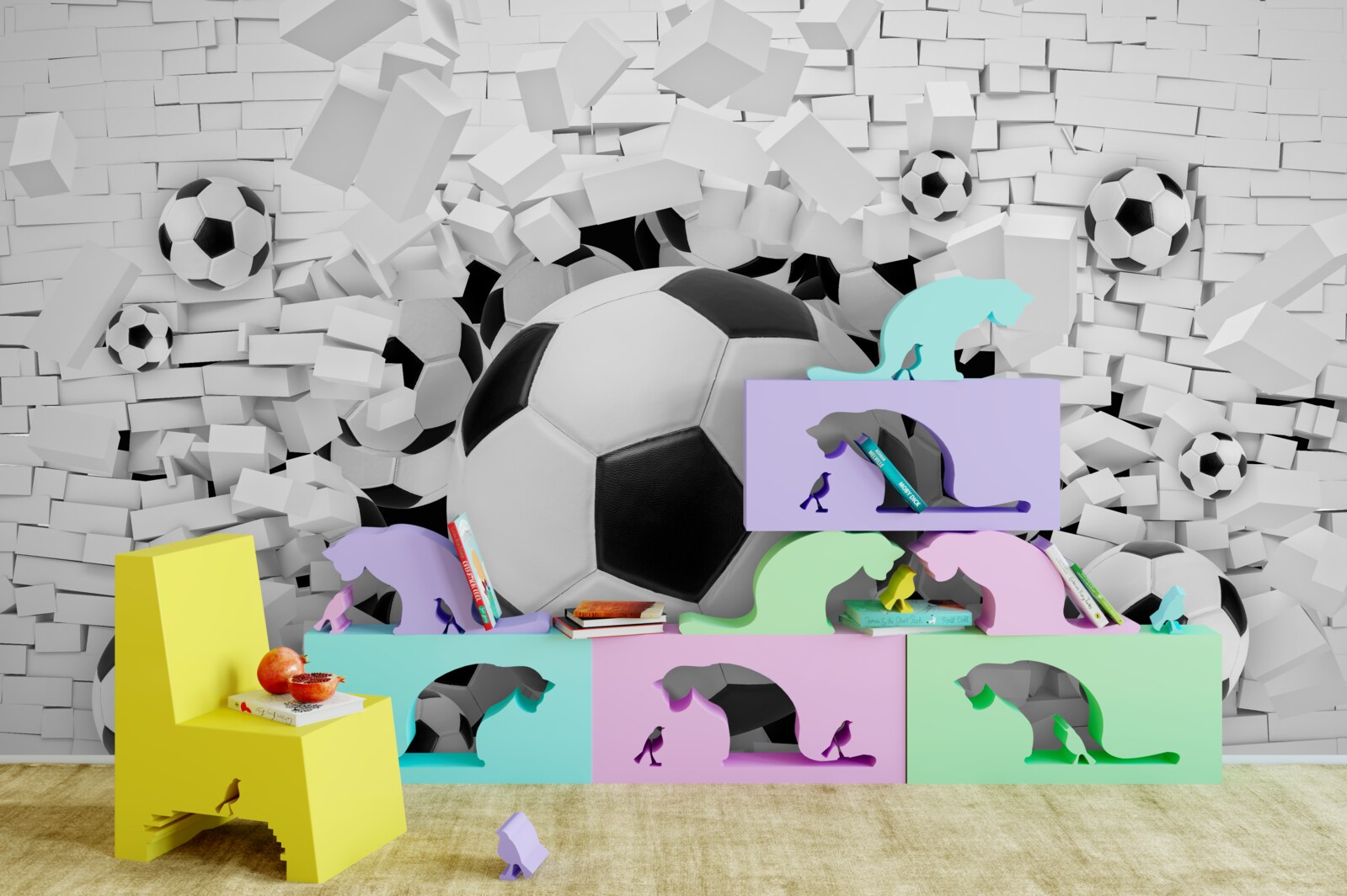 Papier peint grand nombre de ballons de football